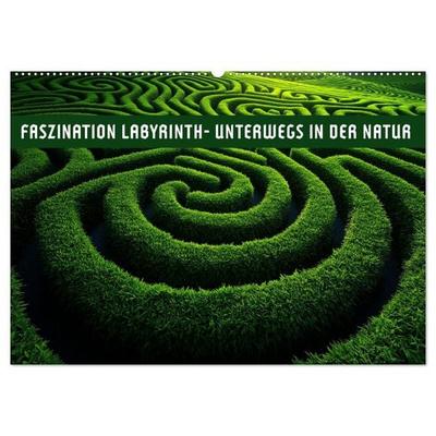 Faszination LABYRINTH - unterwegs in der Natur (Wandkalender 2027 DIN A2 quer), CALVENDO Monatskalender