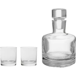 Whisky-Karaffe und Gläser Wave im Geschenkset, 3-teilig