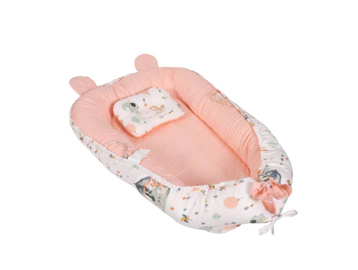 Babynest 90 x 50 x 12 cm rosa