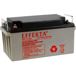 Effekta BTL 12-65L AGM Akku 12V 65Ah – passend für USV, Server, Telekom & Notstrom