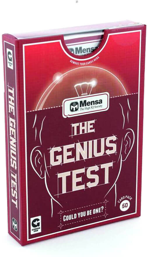 Mensa The Genius Test Card Game - Official Mensa Puzzle Game, Logic and Intelligence Challenges, Ages 14+, by Ginger Fox