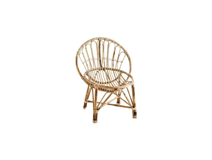 Chaise en bambou beige, assise d'appoint, uni - Madam Stoltz, Ast