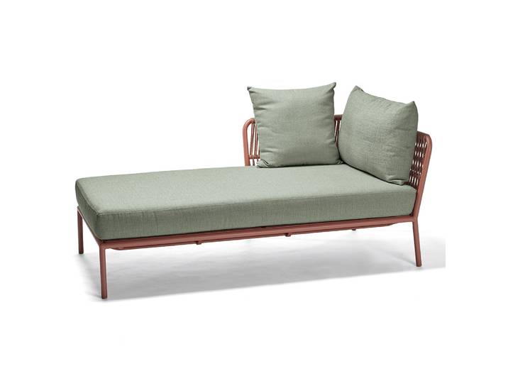 Stern Recamiere Romy Aluminium Terra Kordel Terra Armlehne rechts