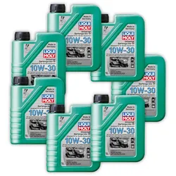 7x Rasenmäheröl LIQUI MOLY 1273 Gartengeräte-Öl 10W-30 Motoröl Rasenmäher Öl 1L