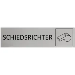 CombiCraft Aluminium Türschild Schiedsrichter 165x45mm mit 3M-Tape