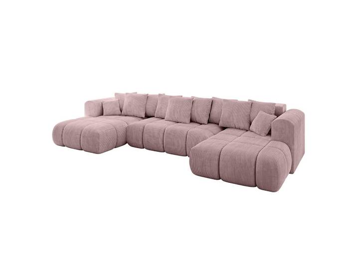 WOHNLANDSCHAFT CLOUD-U-v1 405x185x90 Rosa Cord