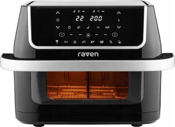 Heißluftfritteuse 10 l 1800 W Raven Efn008 Mit 8 Programmen Und Timer 1800 W