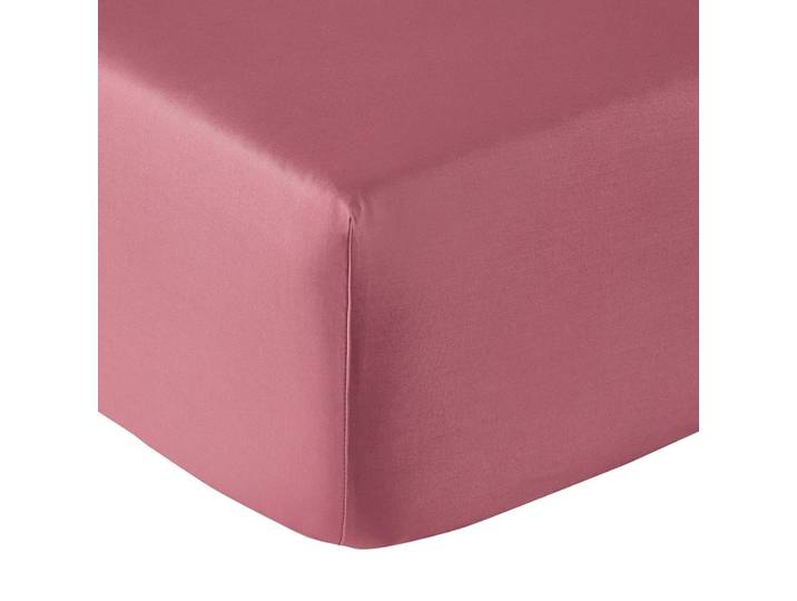 Drap housse coton rose des sables 180x200 cm