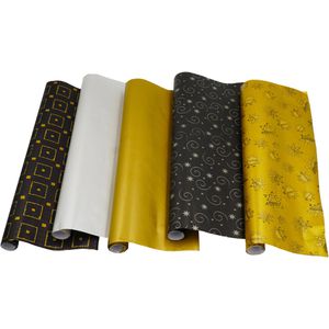 HRB Geschenkpapier 716736 Weihnachten Serie 3, verschiedene Motive sortiert, 70cm x 2m, 10 Rollen