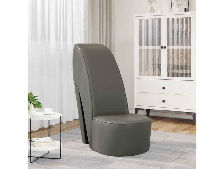 furnicato Sessel Lounge-Stuhl Stöckelschuh-Design 43 x 82,5 x 85,5 cm Grau (1-St), Extravaganter Sessel mit Stöckelschuh-Form für Themenpartys