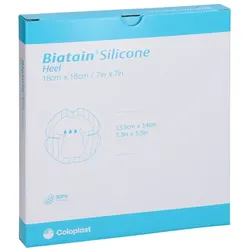 BIATAIN Silicone Schaumverband Ferse 18x18 cm