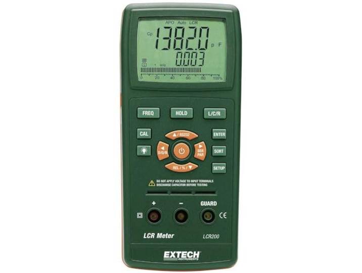 Extech LCR200 LCR-Meter Passieve Componenten, 5 Testfrequenties