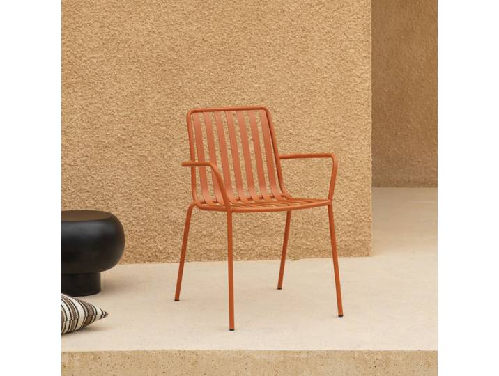 Garten Lehnstuhl aus Metall orange Gaby - Orange - Metal