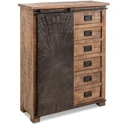Highboard Sanur Holz Orange Mango