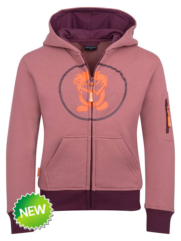 Trollkids Sweatjacke "Sortland" in Rosa - 140