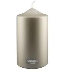 Stumpenkerze Metallic champagner 15cm