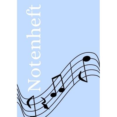 Notenheft: DIN A4 Notenlinienheft | 44 Seiten mit 12 Notenzeilen / Systeme pro Blatt | Papier 90g/m² | Musikheft mit Notenlinien -