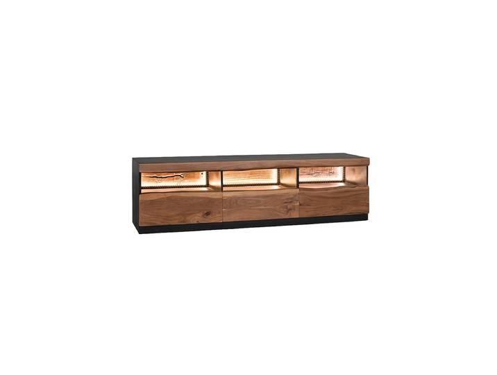 Massives Lowboard „Imphal“ mit Innenbeleuchtung Akazienholz Giner & Colomer