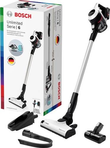 Bosch Haushalt Unlimited BKS611MTB Akku-Handstaubsauger inkl. Akku, inkl. Ladegerät, inkl. Mini-Turbobürste, Beutellos