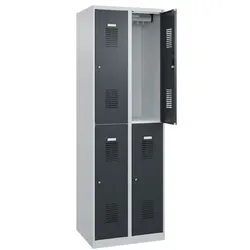 CP Garderobenspind »Basis PLUS« 2x2 mit Zylinderschloss anthrazit, 60x185x50 cm