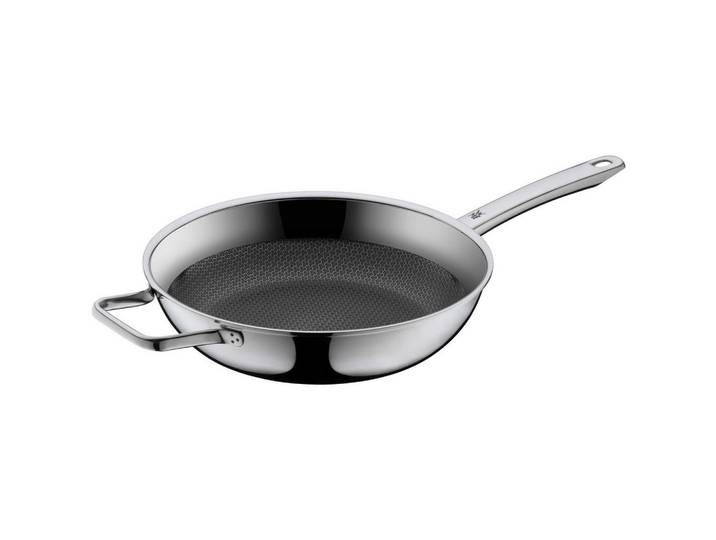 WMF Bratpfanne Profi Resist, Schwarz, Silber, Metall, rund, backofengeeignet, kratzfest, rostfrei, ergonomischer Griff, antihaftbeschichtet, Kochen, Pfannen, Bratpfannen