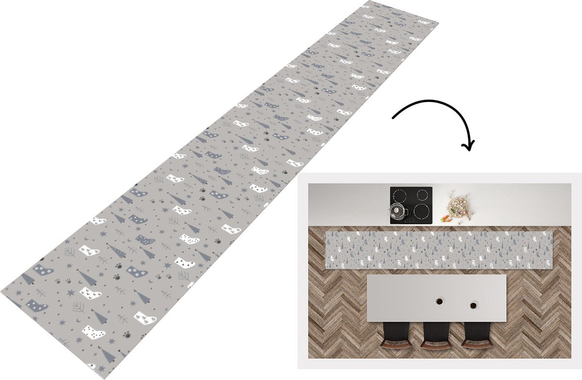 Kerst Keukenloper van Vinyl - 360 x 60 cm