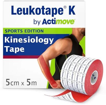 Actimove Leukotape Cinta de Kinesiología Rosa 5cmx5m