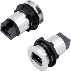 TRU COMPONENTS RJ45-02 RJ-Einbaubuchse RJ45 CAT5 8/8 1417396 Buchse, Einbau Silber 1 St.