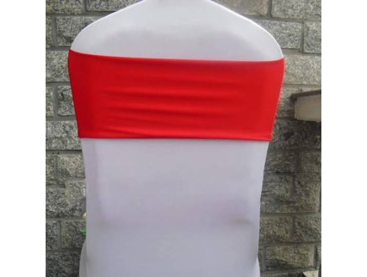 HIPdudRTG Satinbänder mit Schleifen für Stühle, 10 stücke/50 stücke Spandex Hochzeit Stuhl Schärpe Schärpen Hotel(Red,50pcs)