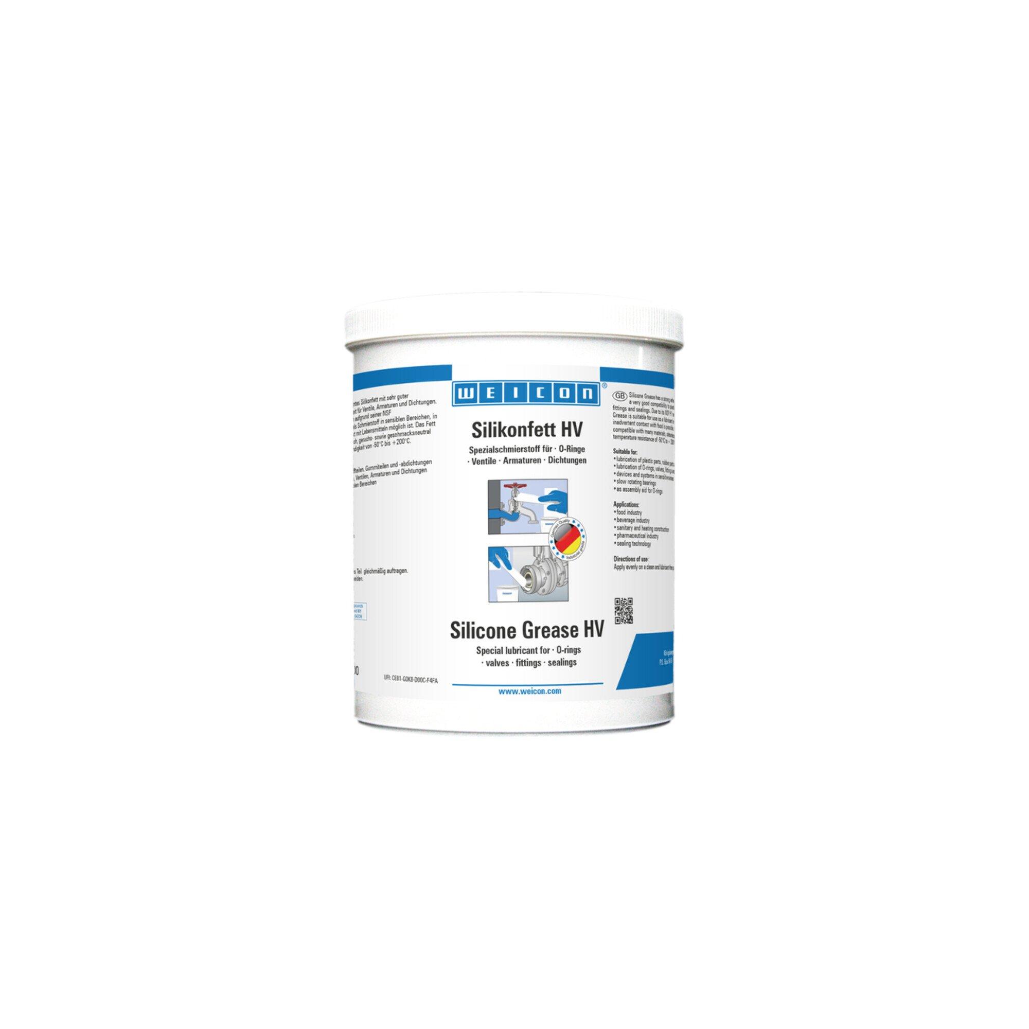 WEICON Silikonfett HV, lebensmittelechtes Schmierfett, 1 kg, transluzent (10062501)
