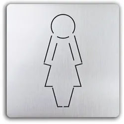 Türschild uno aus Aluminium Damen