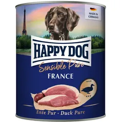 HAPPY DOG 800 Gramm Hundenassfutter 6 x 800 Gramm Ente Pur