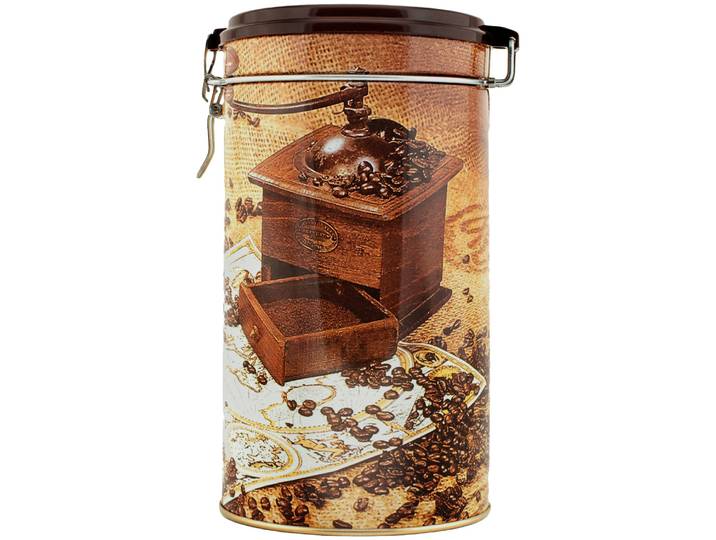 Kaffeedose rund mit Bügelverschluss assortiert