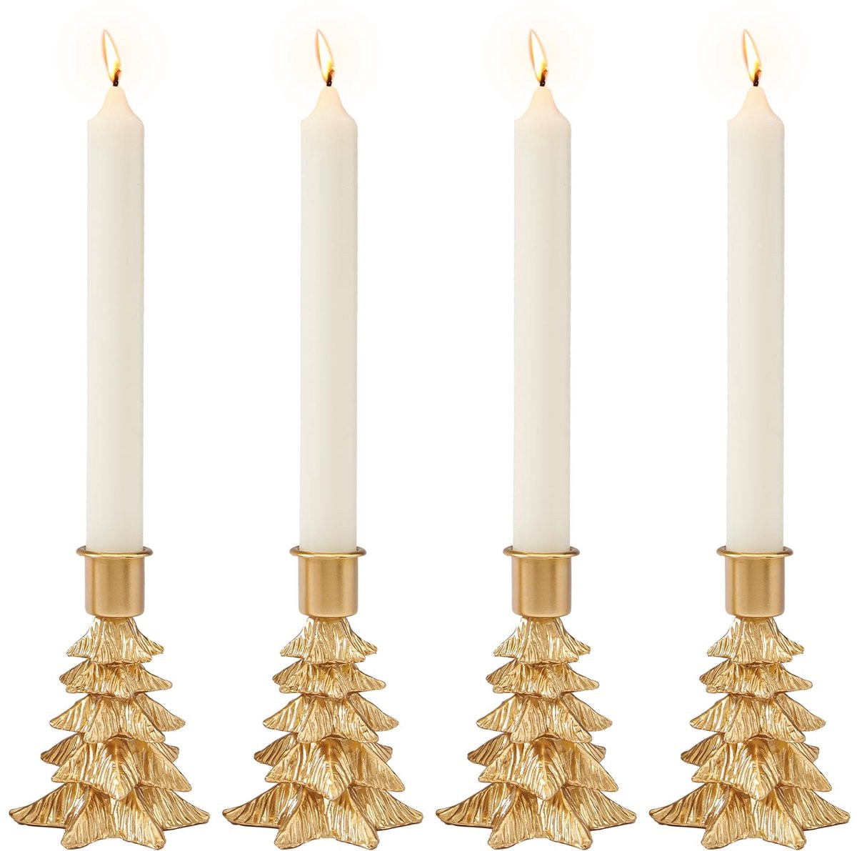 Unyqoos® Elegante gouden kaarsenhouder set voor sfeervolle kerstdecoratie en tafelpresentatie