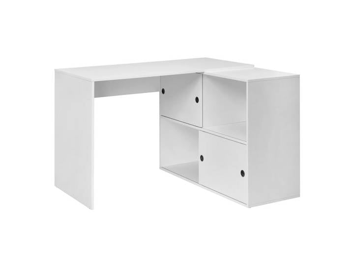 Mid.you Eckschreibtisch, Weiss, Holzwerkstoff, rechteckig, eckig, 120x78x107 cm, Stauraum, Büromöbel, Schreibtische, Eckschreibtisch