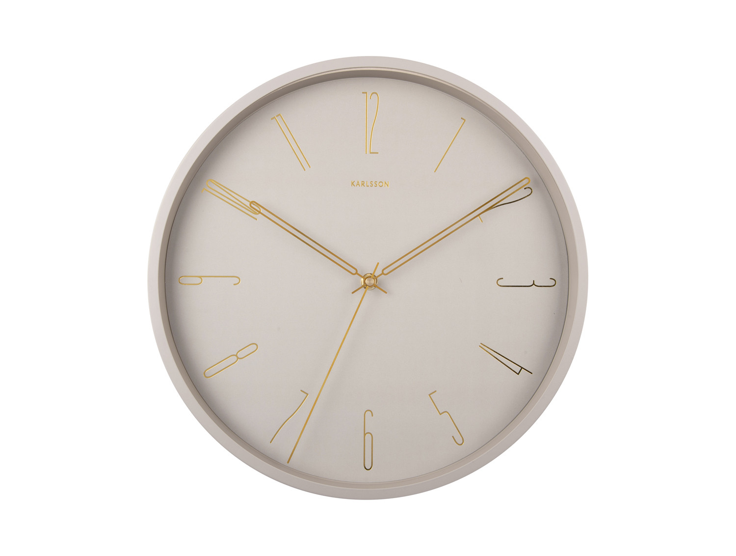 Karlsson Wandklok Belle Analoog - Warmgrijs - Ø35 cm