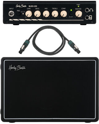 Harley Benton BLOCK-200 Bundle noir