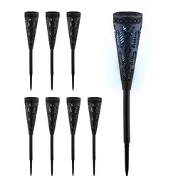 Relaxdays Solarlampen-Set mit Lichteffekt Schwarz