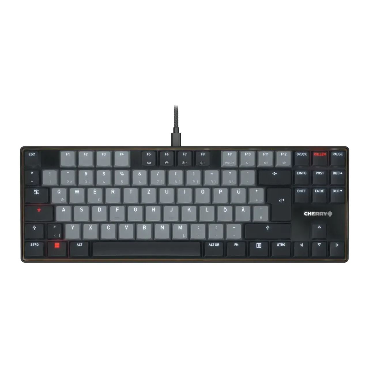 CHERRY KC 500 MX LP TKL Schwarz Cherry MX Low Profile 2.0 Ivory USB Deutsch schwarz (kabelgebunden)