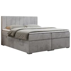 BOXBETT LOPE 140/200 - Hellgrau Velvet - H3