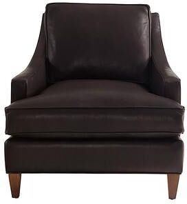 Cameron Leather Chair - Saddle Leather, Saddle Flannel - Ballard Designs