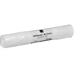 Müllbeutel Abena LDPE 65 L weiß 40 Stück/Rolle 630x850 mm, LDPE Material, Stärke 13 my