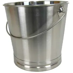 Airbrush-City Edelstahl Eimer Kücheneimer 8 Liter mit Griff