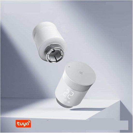 Slimme Radiatorthermostaat met App-bediening - Thermostatische kraan voor energiebesparing - Wit - M30x15mm