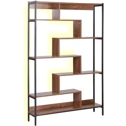 REGAL mit 6 Ebenen 180 cm Braun Daven