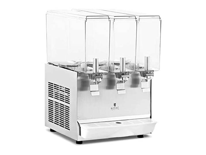 Royal Catering RC-JDD03 Saftspender 3 x 10 L Kühlsystem Dispenser Getränkespender Getränkespender mit Zapfhahn, Transparente