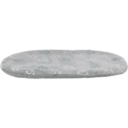 Trixie Kissen Jimmy Soft, Softplüsch, oval, 70 × 47 cm, light grey (Hund, Katze), Hundebett + Katzenbett