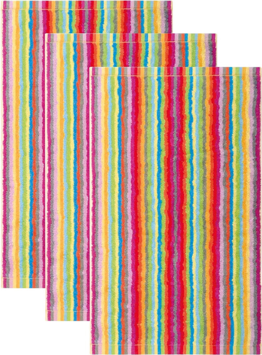 Cawoe Gastendoekje Life Style Multicolor Set van 3, 30 x 50 cm