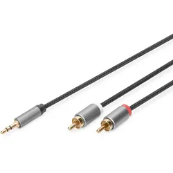 DIGITUS Audio Adapterkabel, 3.5mm Klinke auf Cinch,1m