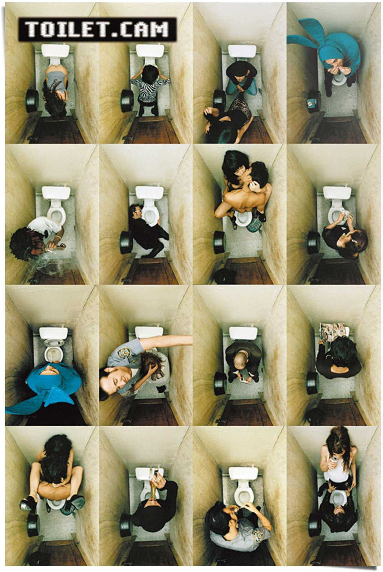 Reinders! Poster REINDERS "Poster Toilet.Cam 2 family", grün (farbe bild(er): khaki), B:61cm H:91,5cm, Papier, Bilder, Poster